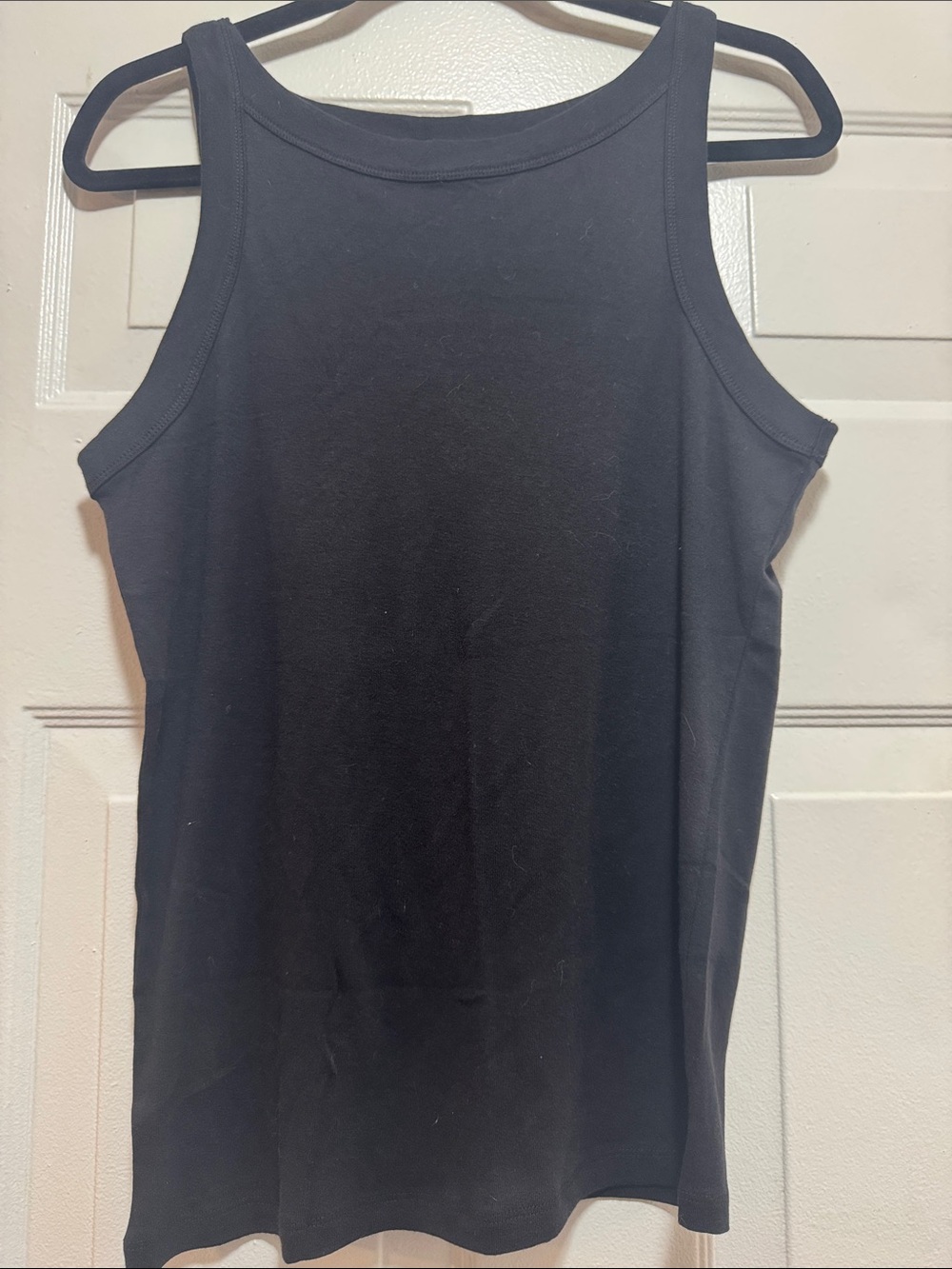 LOFT Black Ribbed Tank Top